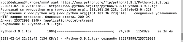 Установка Python-3.8 или Python-3.9 на Debian 10