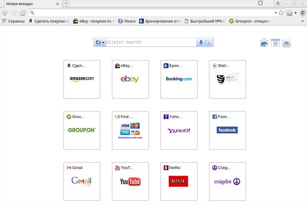 Браузер Slimjet в Xubuntu 14.04