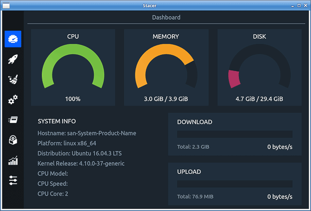 Инструменты для очистки Linux Ubuntu - Stacer