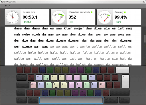KTouch — это обучающая программа для повышения скорости печати и сокращения ошибок