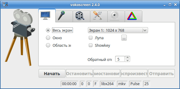 Программа Vokoscreen для записи вебинаров и видео с экрана