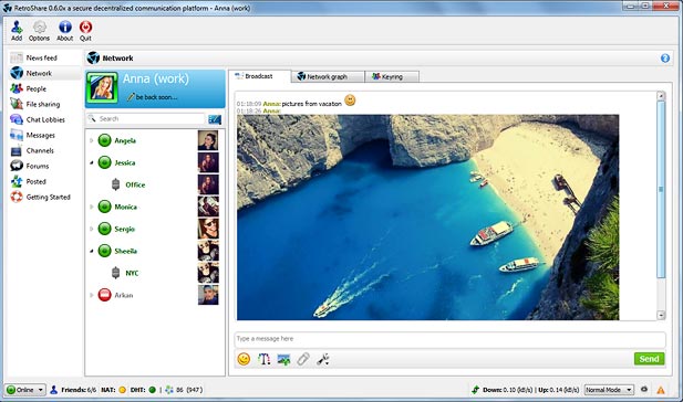 Выпуск платформы для приватного обмена сообщениями RetroShare 0.6